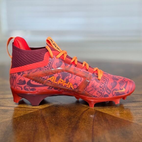 Nike Alpha Menace 4 Elite NRG Red Football Cleats FQ4046 600 Men's 7.5 New RARE - Picture 8 of 14